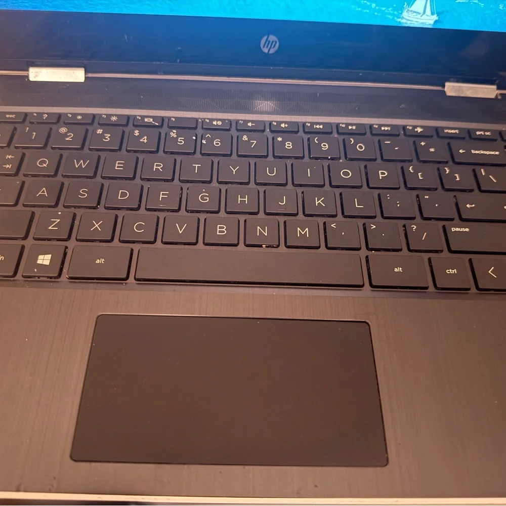 HP Silver Laptop Modern Design with Windows OS